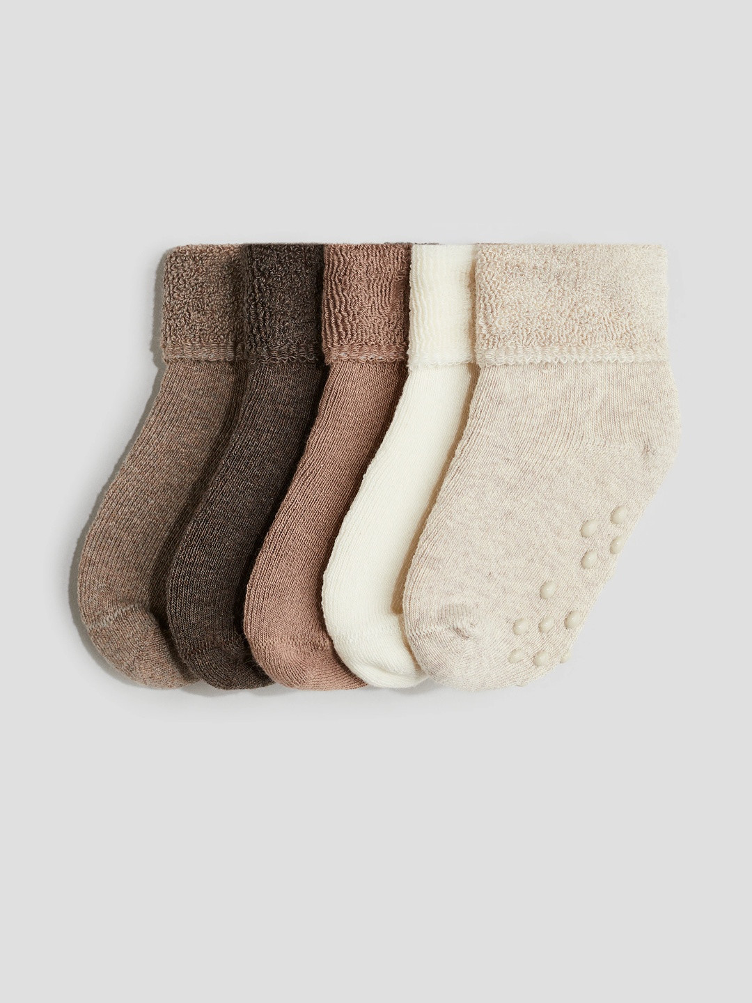 H&M Boys 5-Pack Anti-Slip Terry Socks