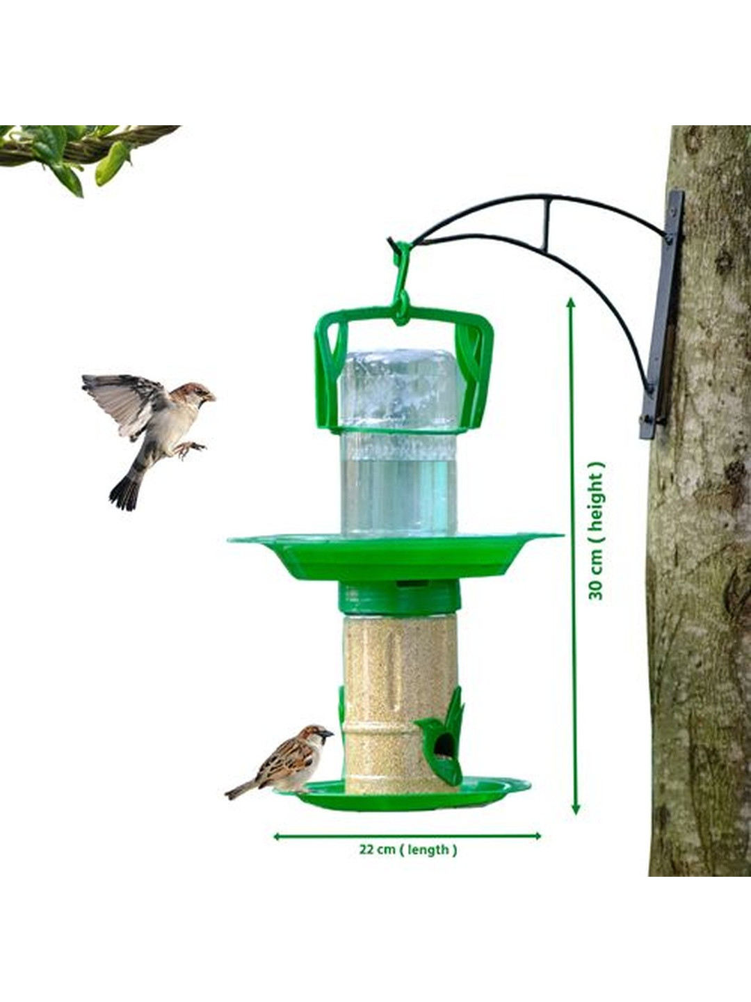 AMIJIVDAYA Pack of 1 Small Double Decker Food Feeder