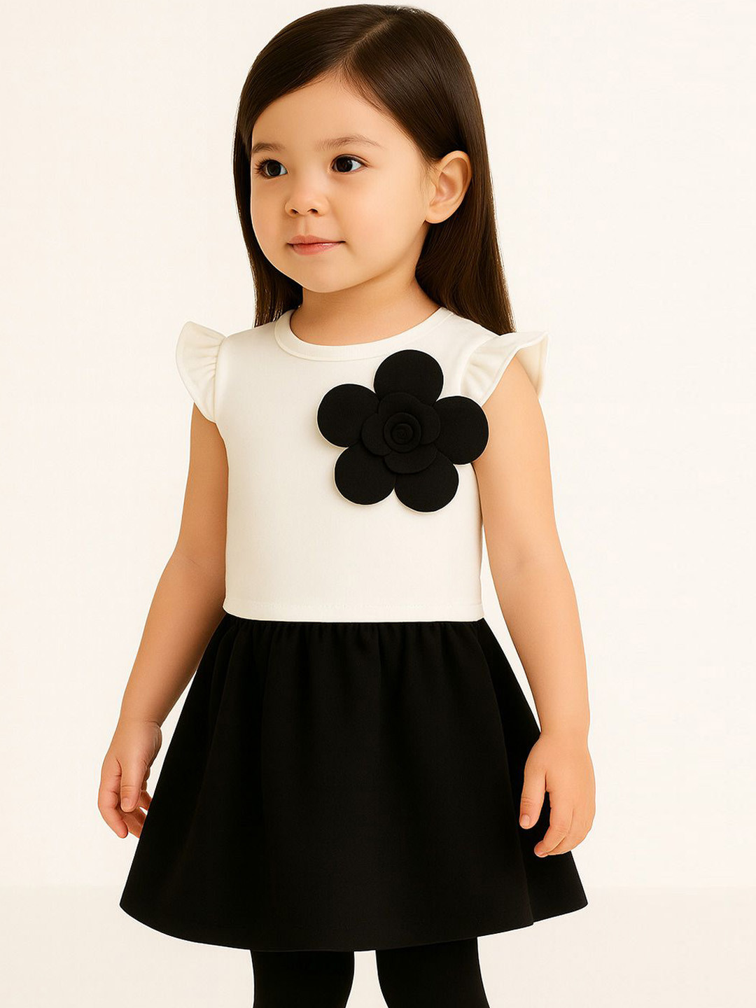 ZIP ZAP ZOOP Girls Flower Applique Polyester Top & Skirt Co-Ord Set