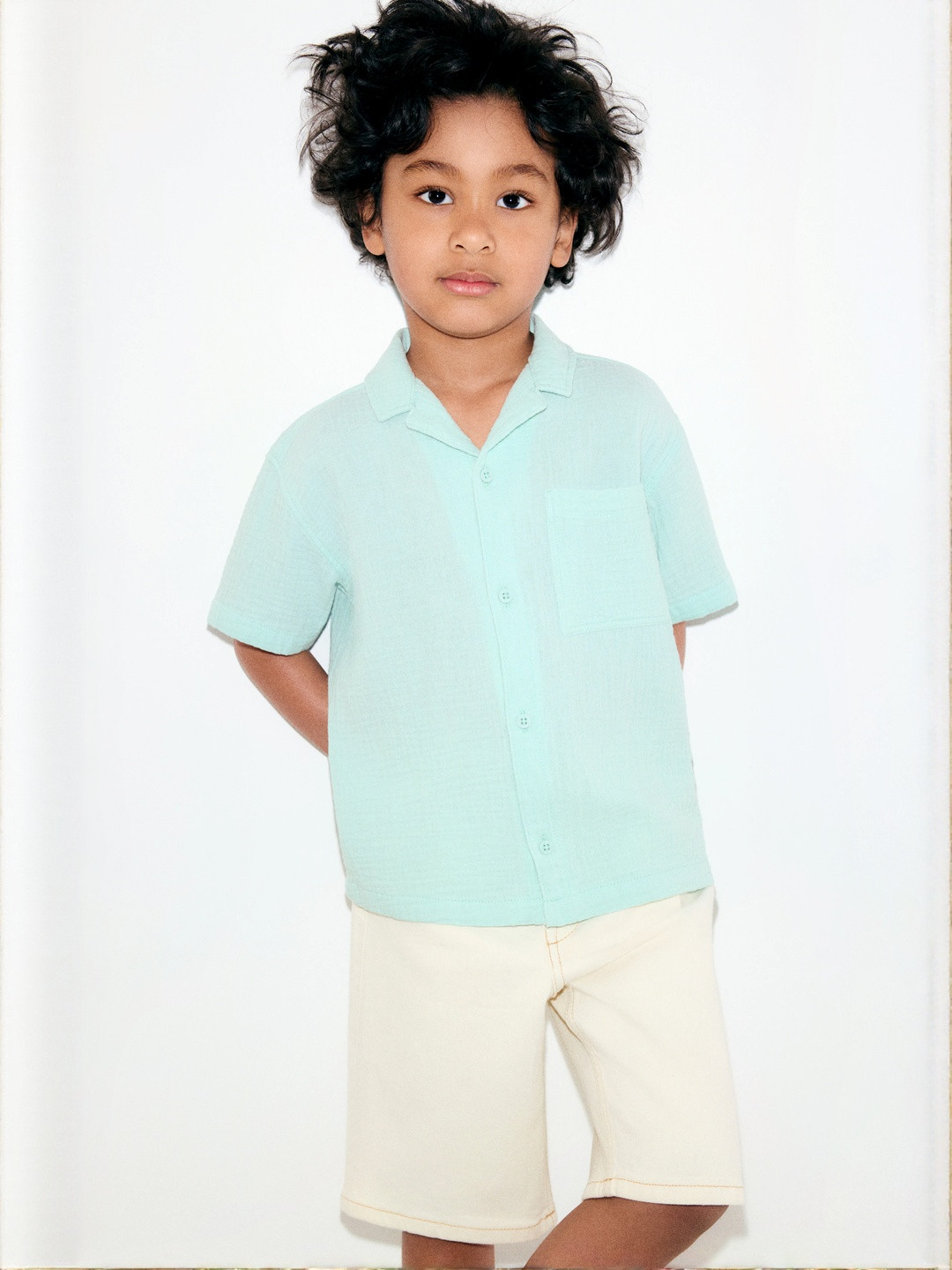H&M Cotton Muslin Resort Shirt