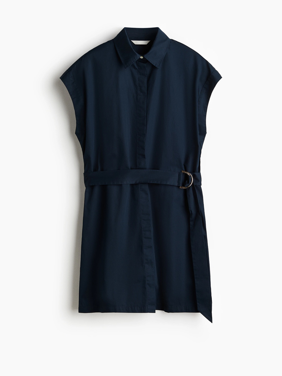 H&M Pure Cotton Belted Shirt Dress