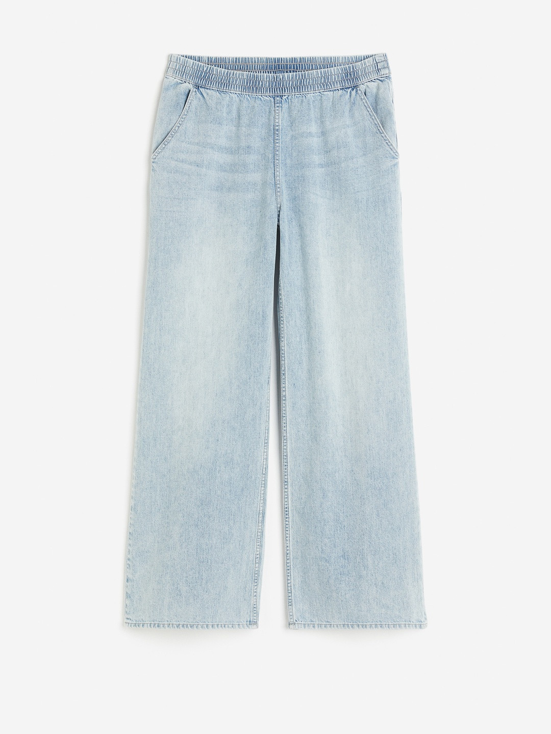 H&M Women Pure Cotton Wide Denim Joggers