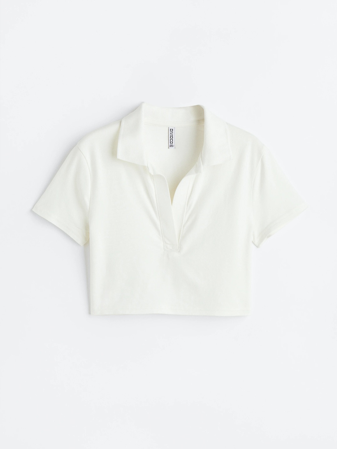 H&M Women Collared Cropped Top