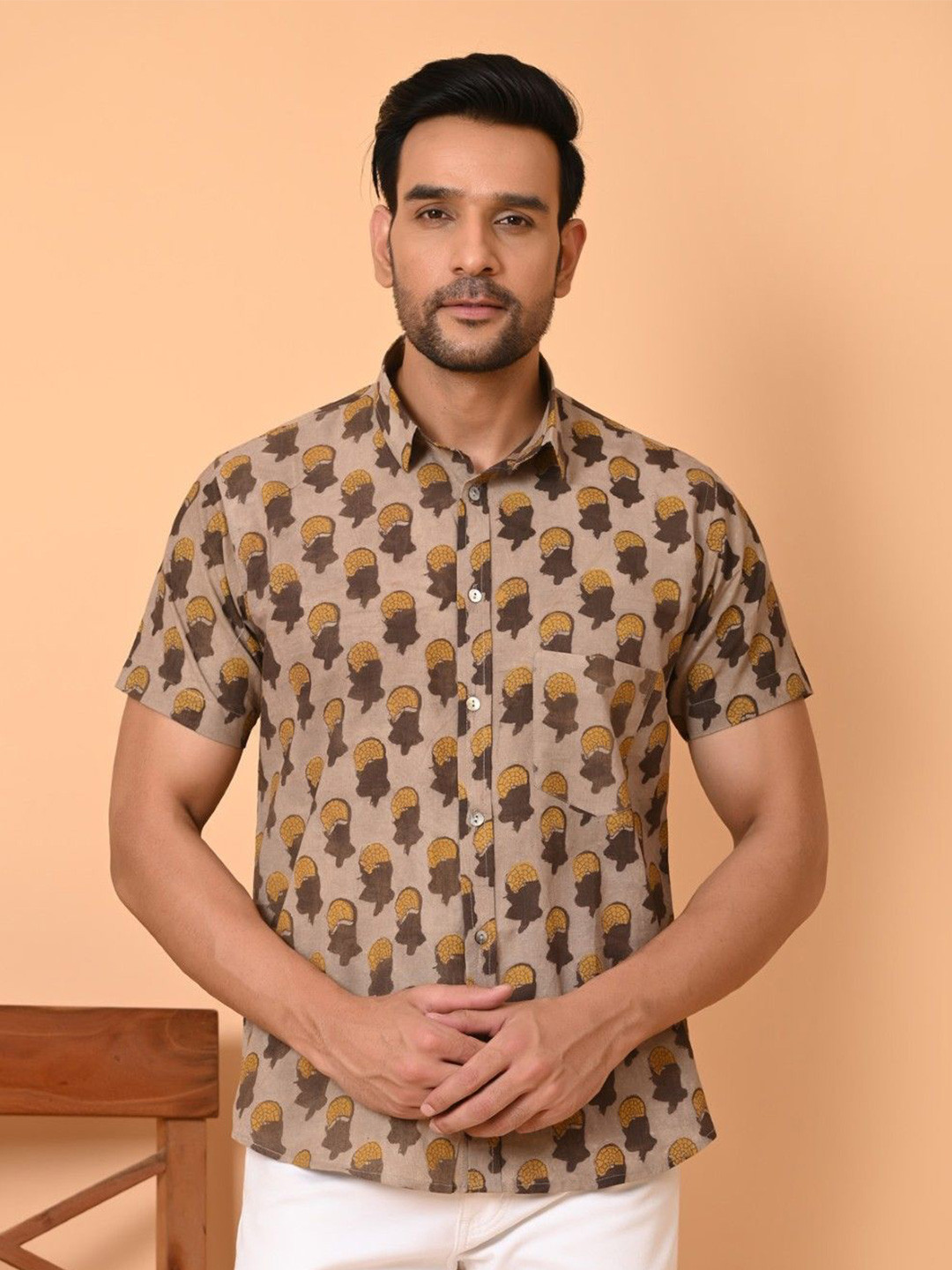 GOODHAND Men Smart Printed Casual Shirt