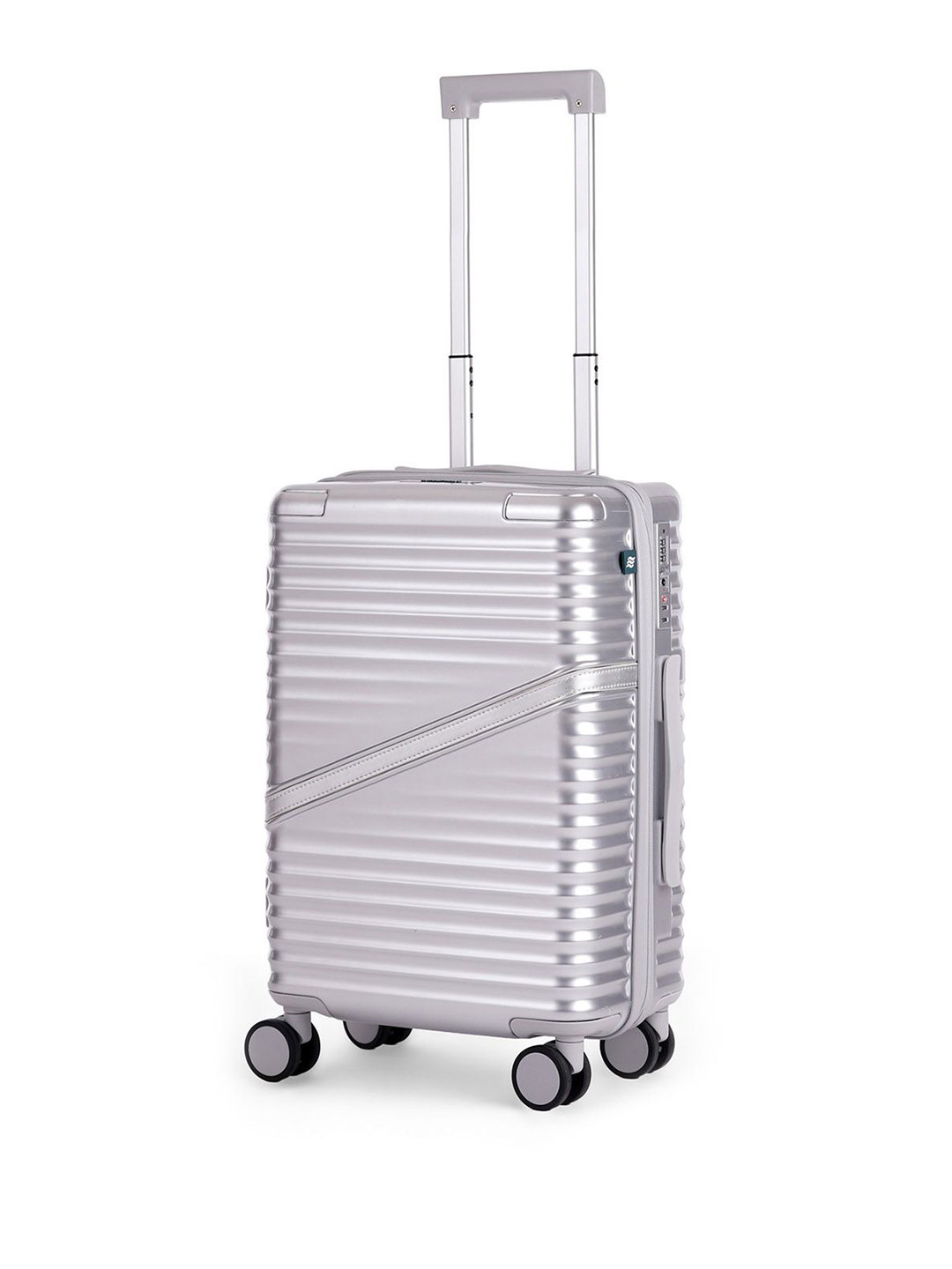 Assembly Oblique Silver Cabin Hard Luggage Trolley Bag