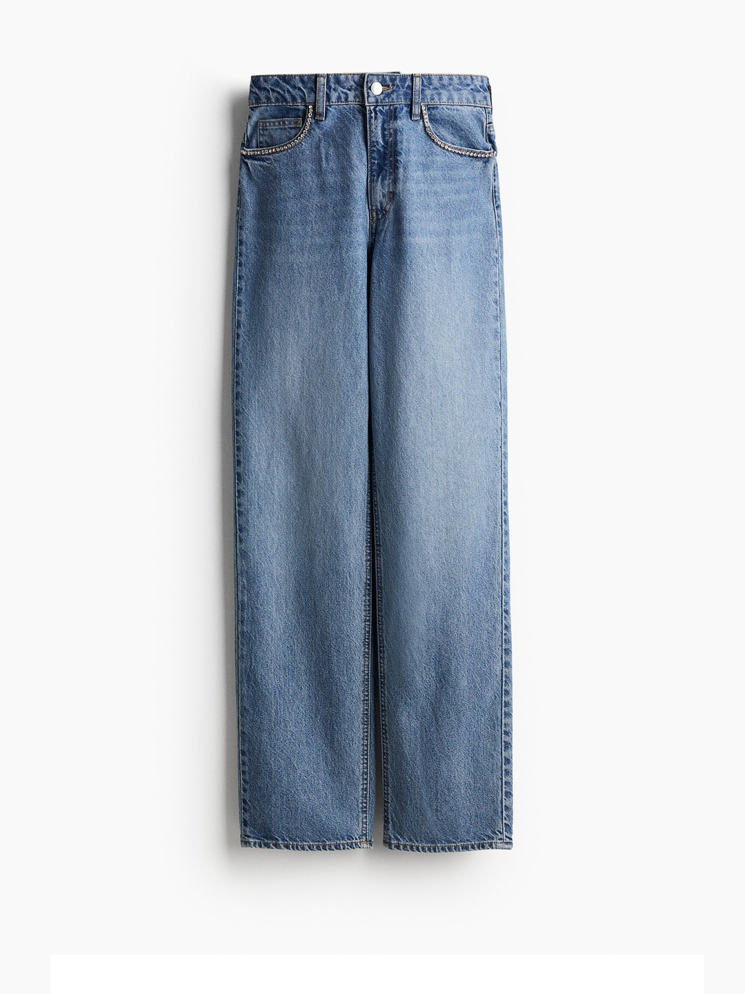H&M Rhinestone-Embellished Jeans