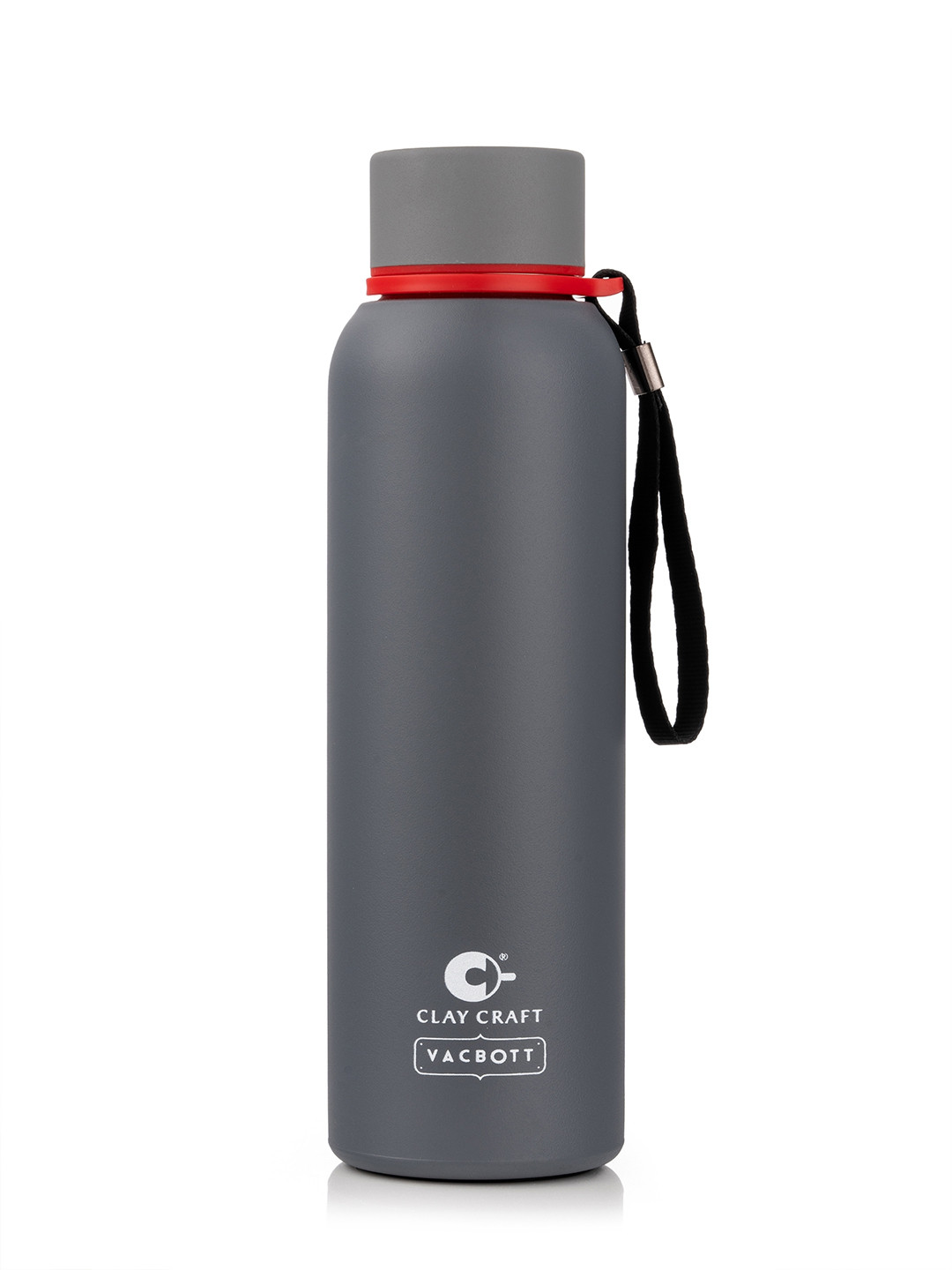 CLAY CRAFT Vacbott Grey Double Wall Vacuum Insulated Bis Certified Water Bottle 720ml