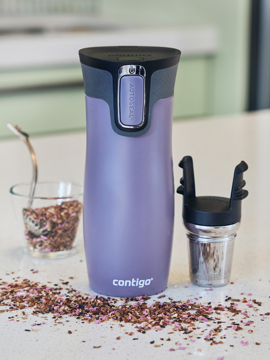 Contigo West Loop Purple Stainless Steel Double Wall Vacuum Coffee Mug - 470ml