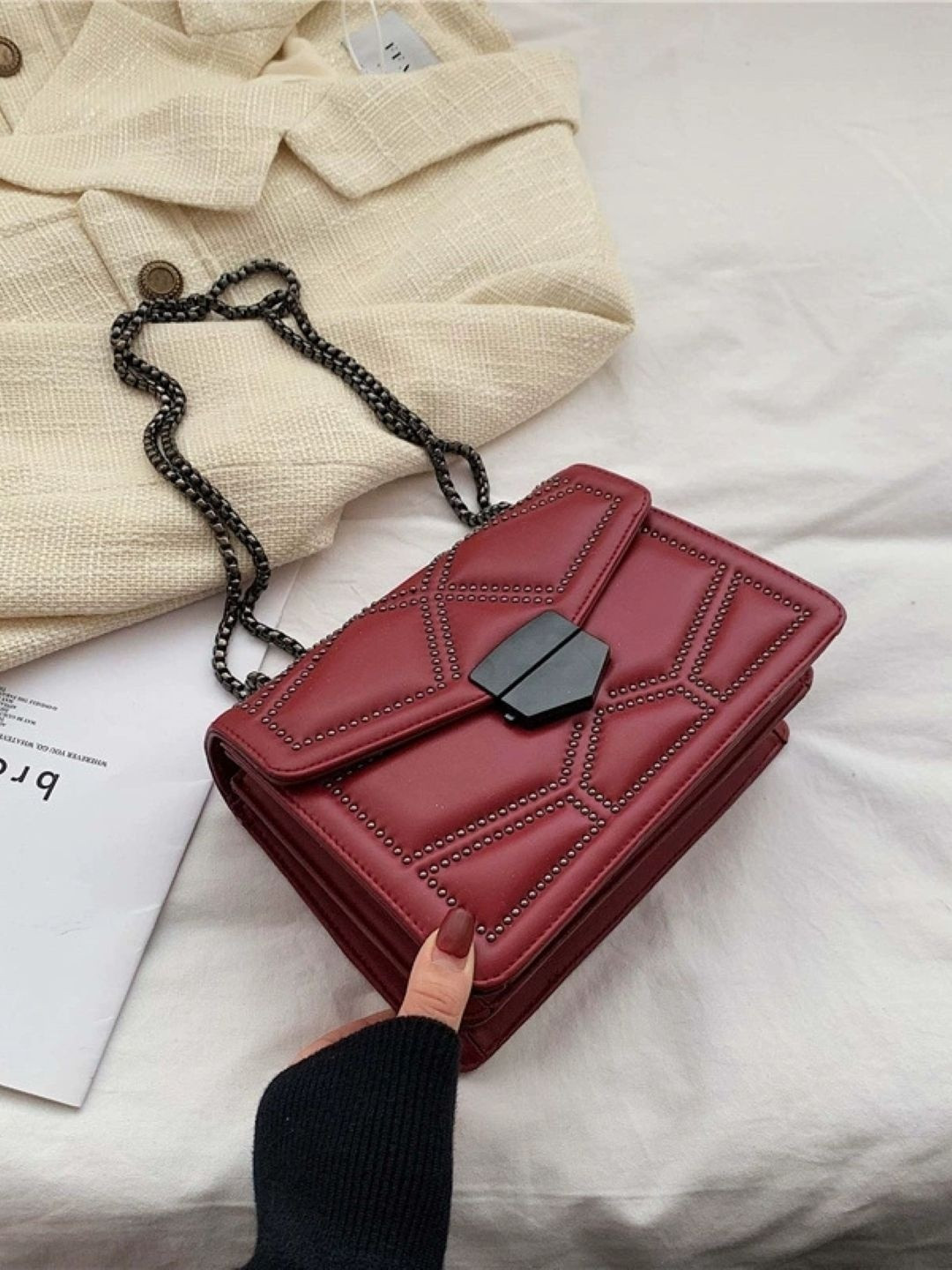 CORSICA Women Red Flap Closure Casual Sling Bag