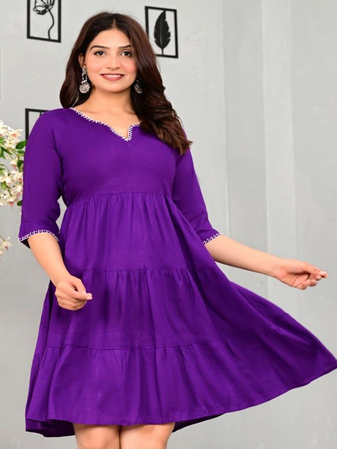 Pollux Craft Women Tiered Fit & Flare Dress