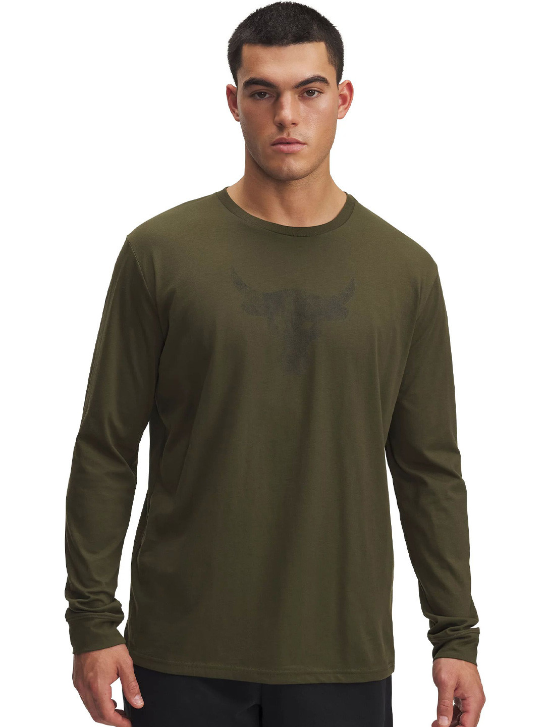 UNDER ARMOUR Men Project Rock Brahma Bull Printed Relaxed Fit Long Sleeve T-Shirt