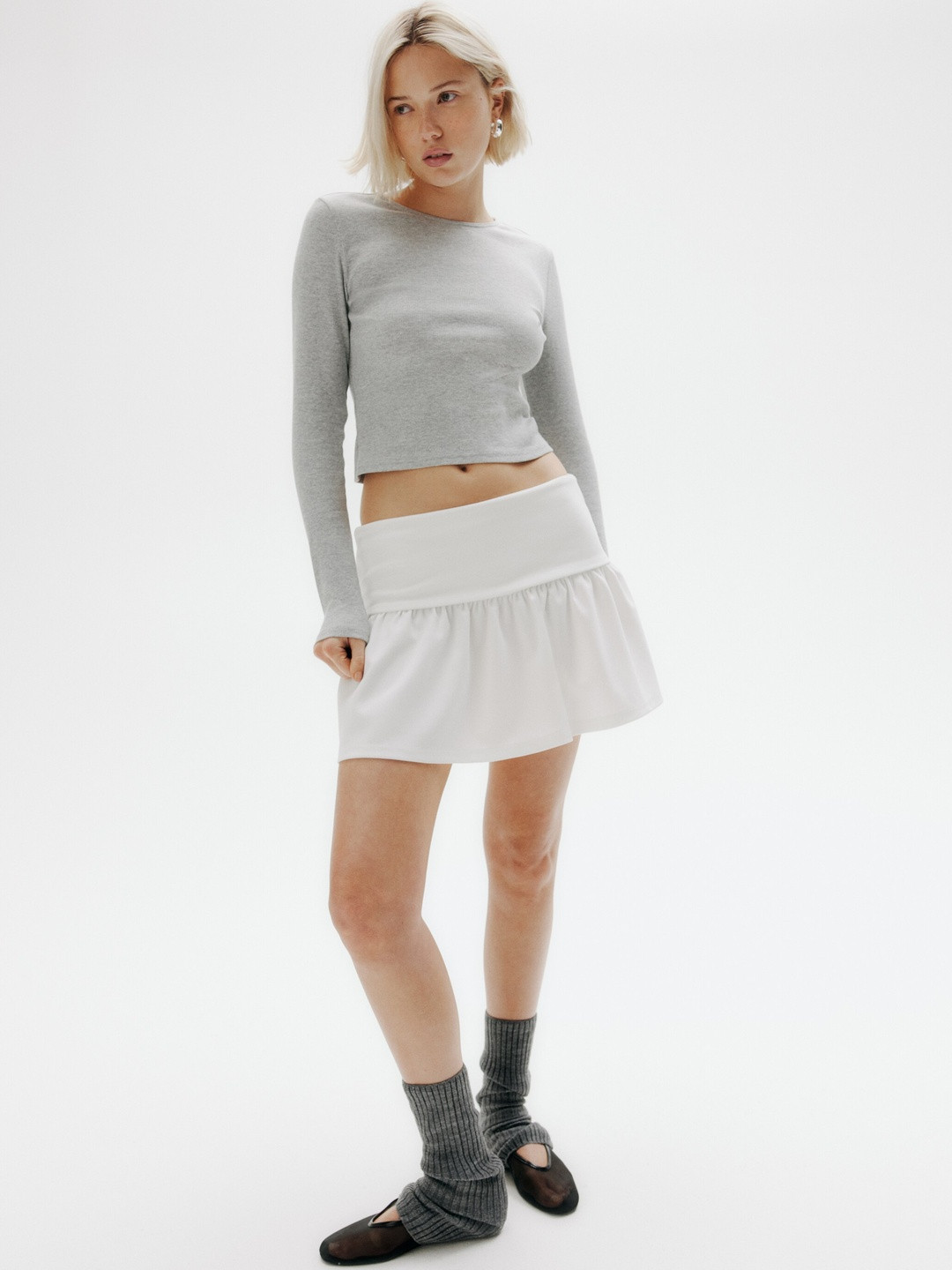 H&M Women Flared Jersey Skirt