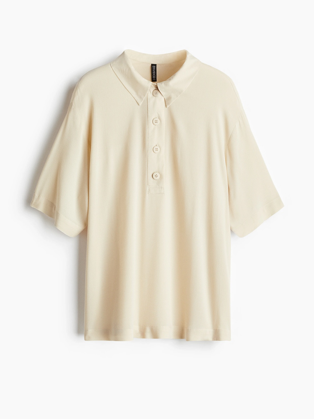 H&M Sheer Crepe Polo Shirt