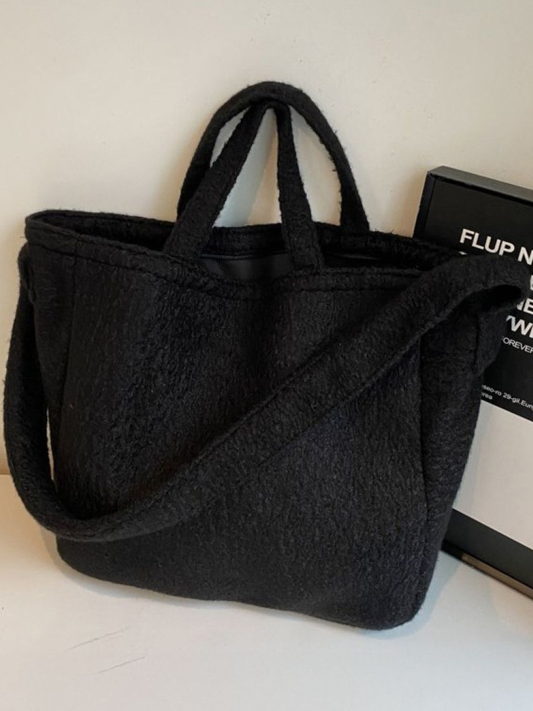 CORSICA Women Black Polyester Casual Tote Bag