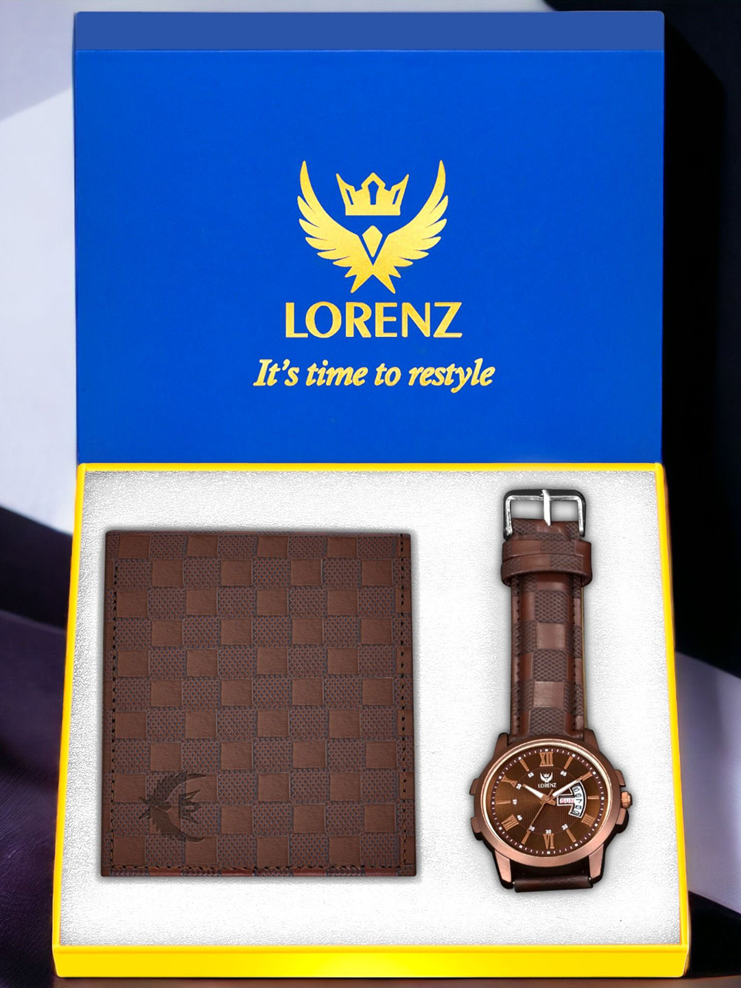 LORENZ Men Watch and Wallet Gift Set