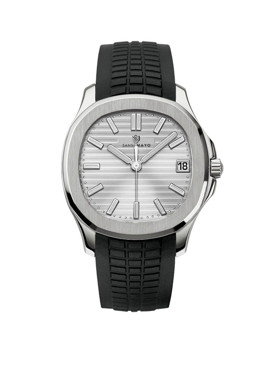 SANSIMAYO BETA Men Dial & Bracelet Style Straps Analogue Watch SM-M-149-B-S-S