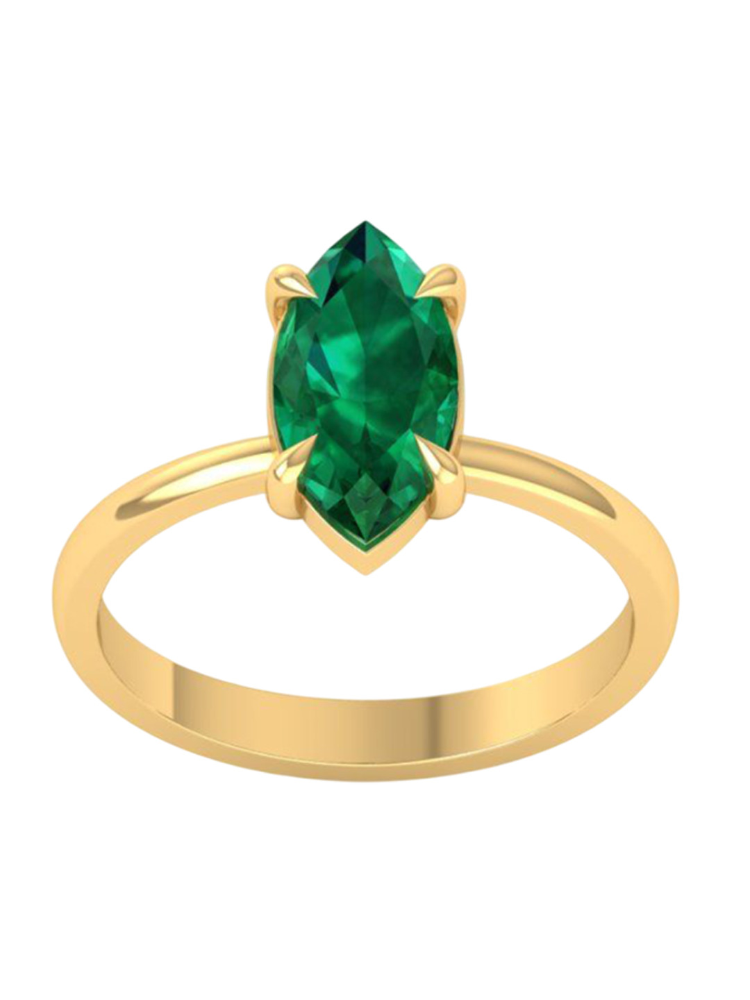 ventino Sterling Silver 14K Gold Plated Ruby Studded Finger Ring