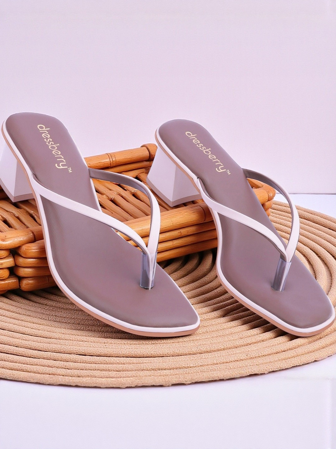 DressBerry Women Purple Block Heels