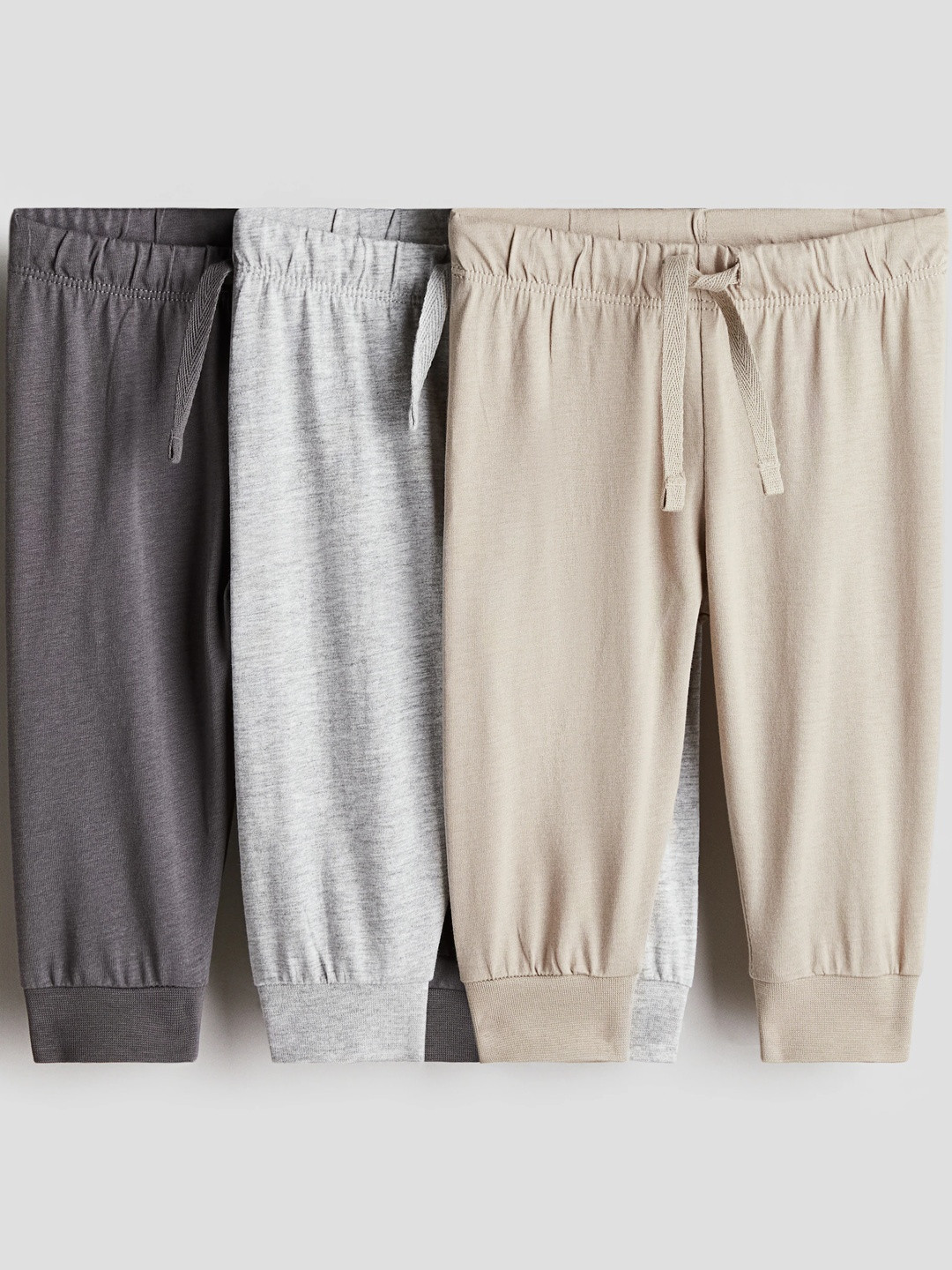 H&M Boys Pack Of 3 Cotton Jersey Joggers