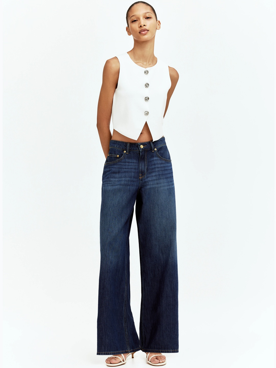 H&M Cropped Jersey Waistcoat