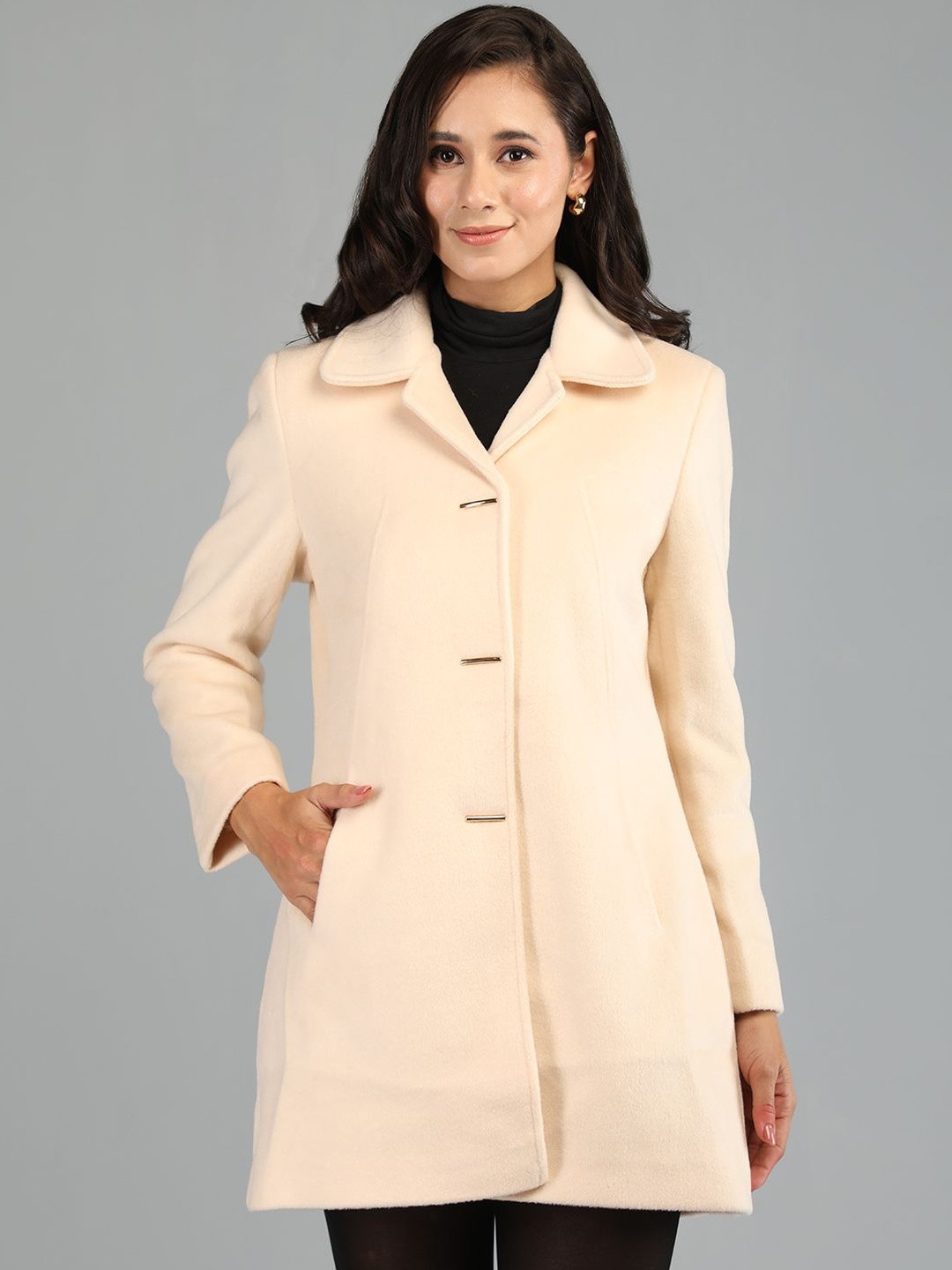 Roadster Women Polyester Regular Fit Single Breasted Coats