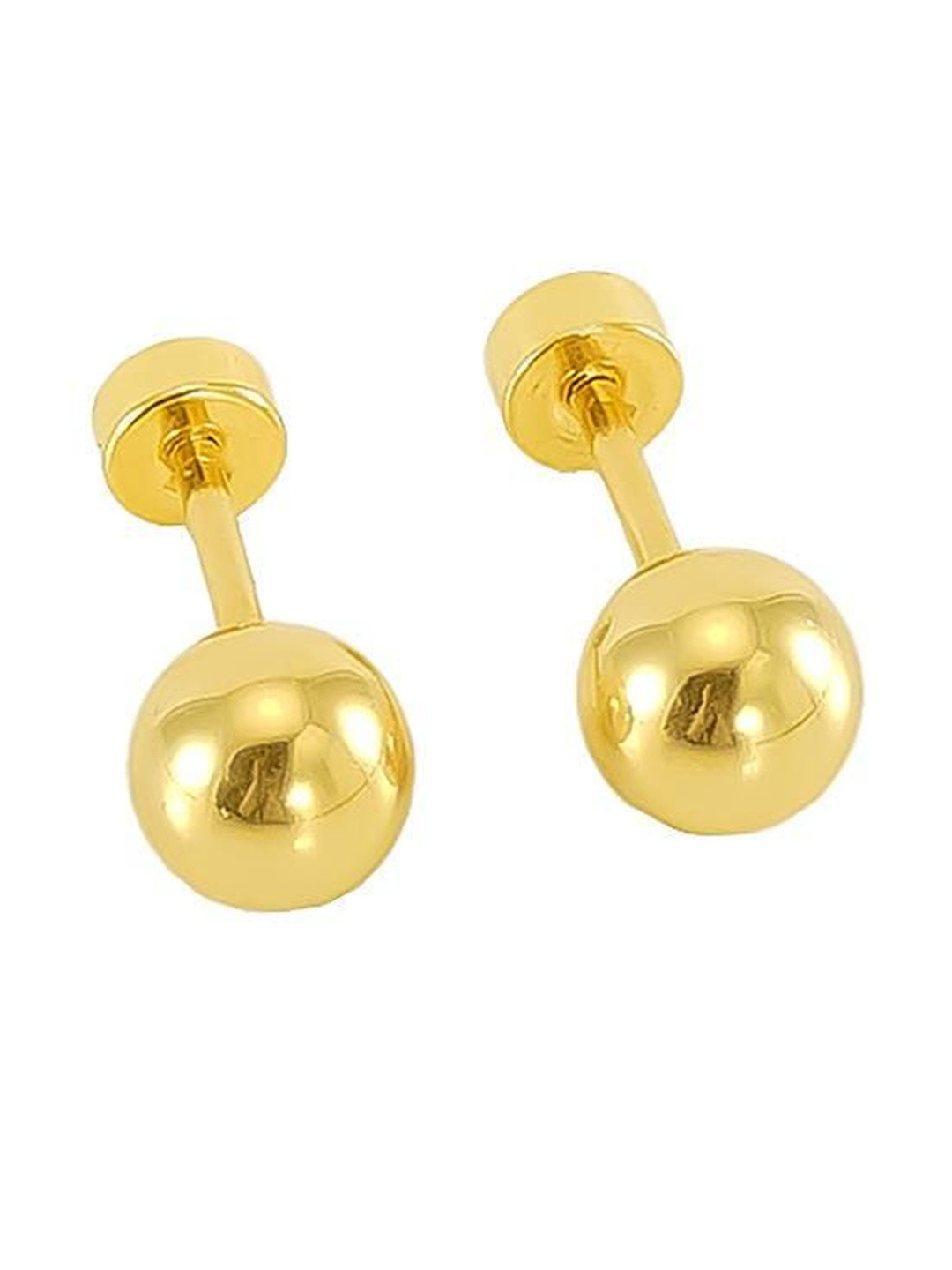 DZOIR Women Metal Gold-toned Oval Studs Earrings