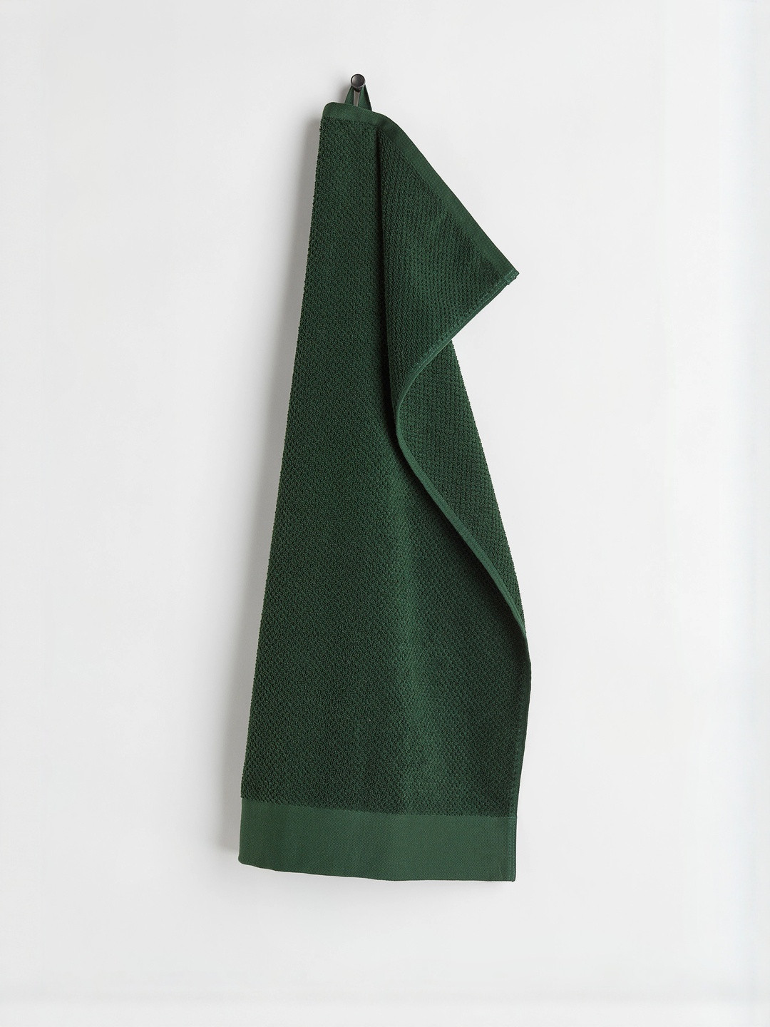 H&M Green Cotton Terry Hand Towel