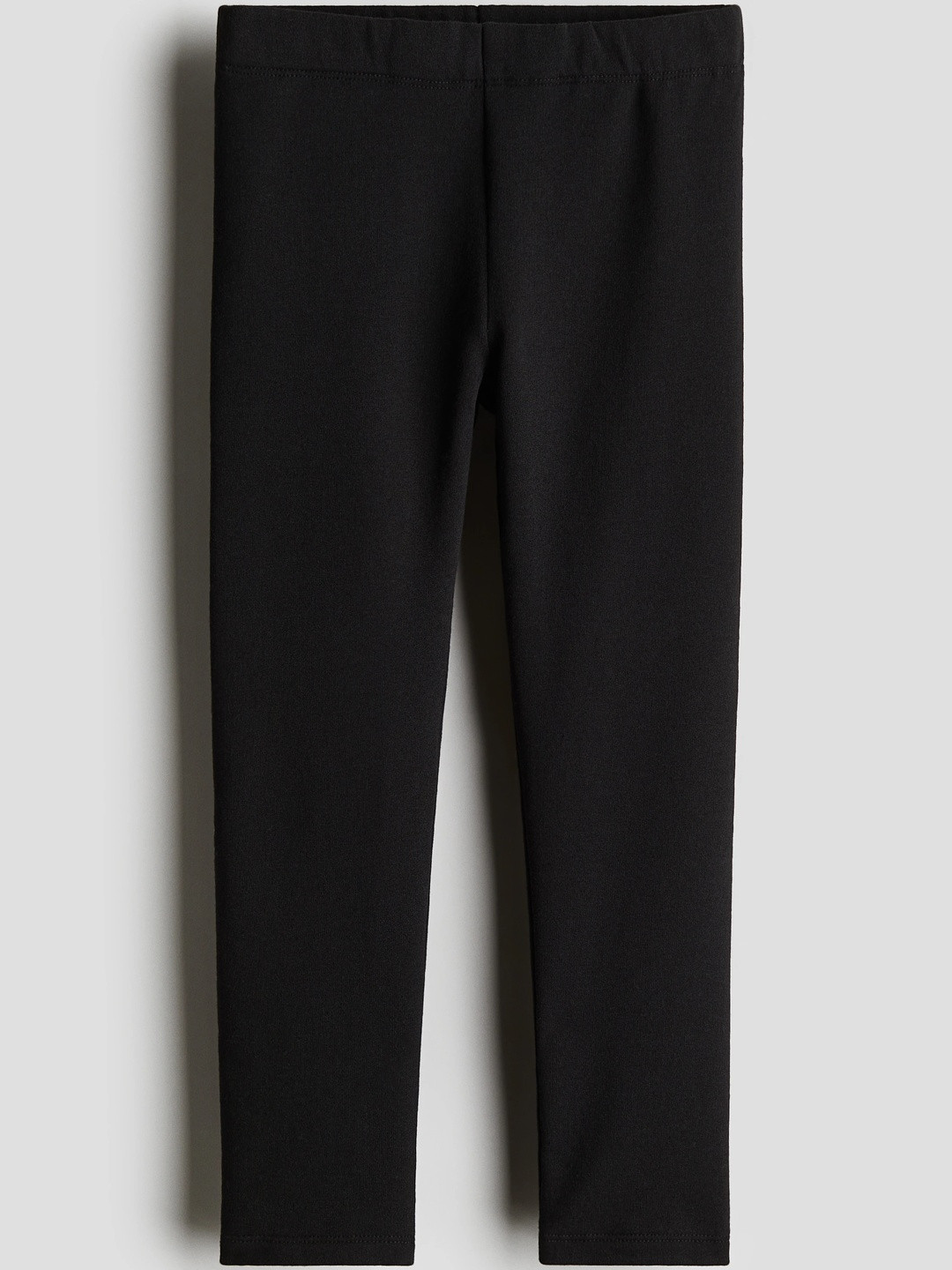 H&M Girls Black Solid Brushed-Inside Leggings