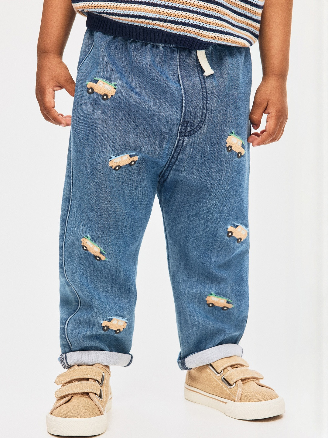 H&M Boys Embroidery-Detail Denim Joggers