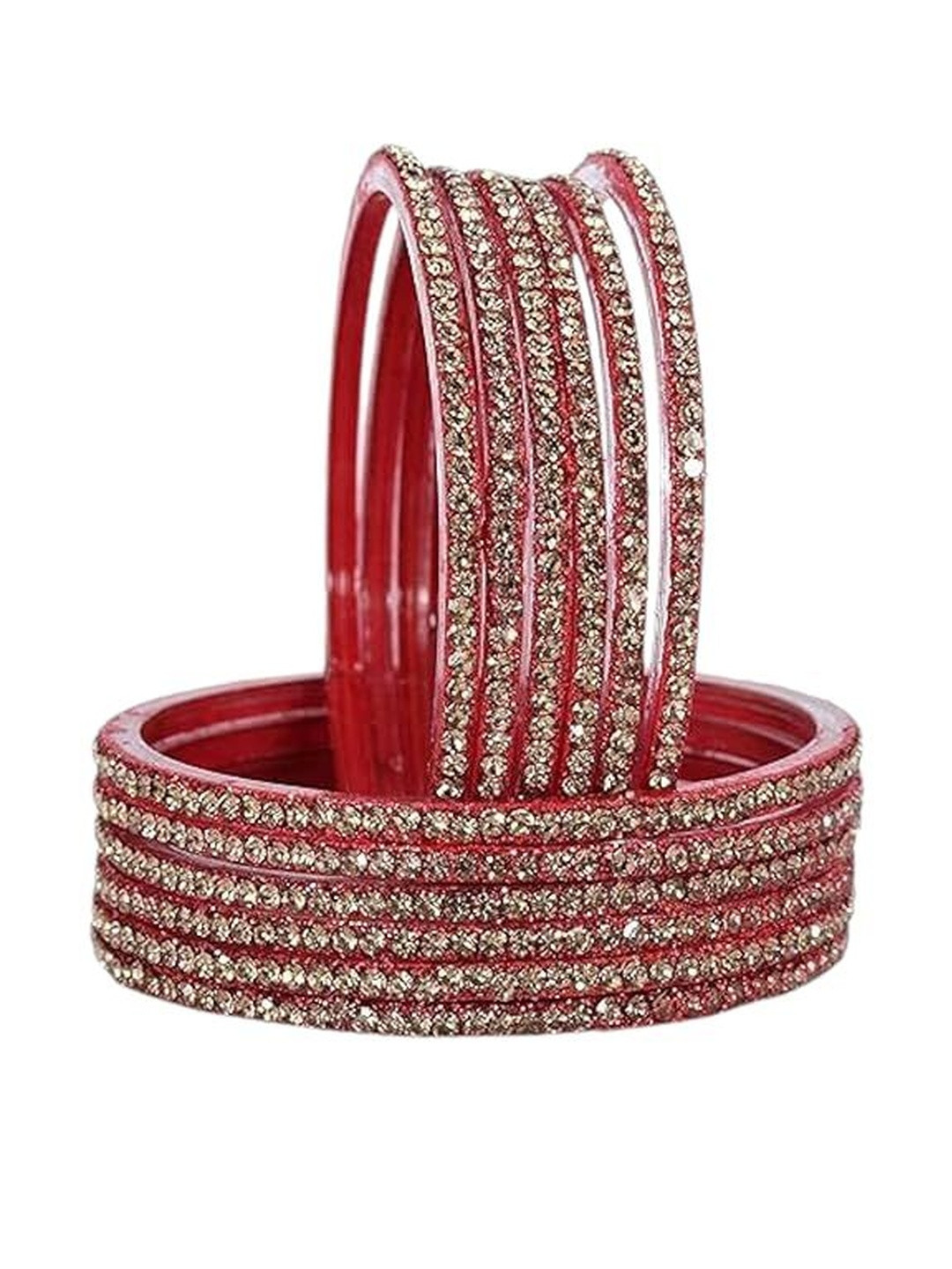 Yaara fashion Set Of 12 Zircon Studded Bangles