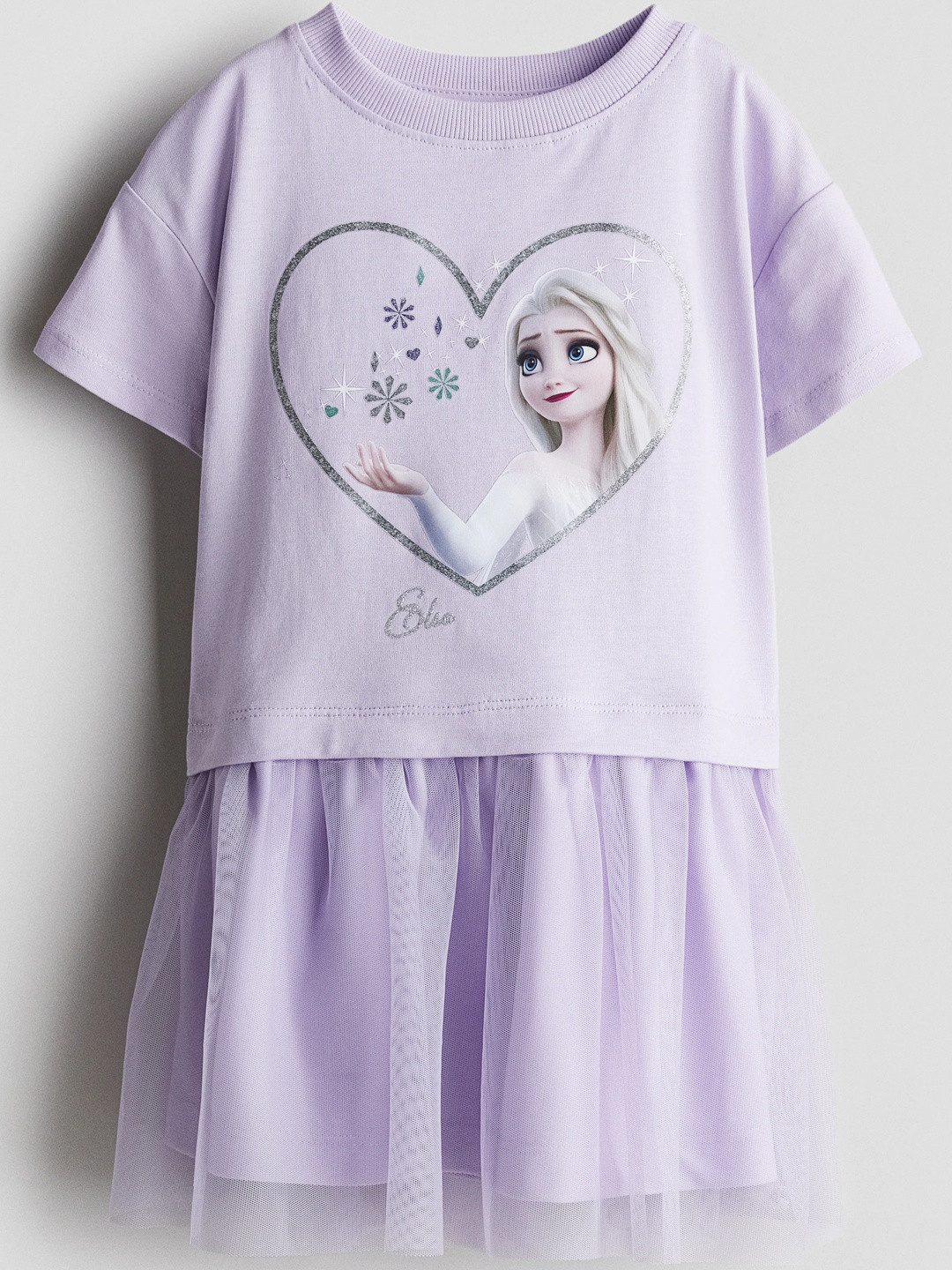 H&M Print-Motif Tulle Dress