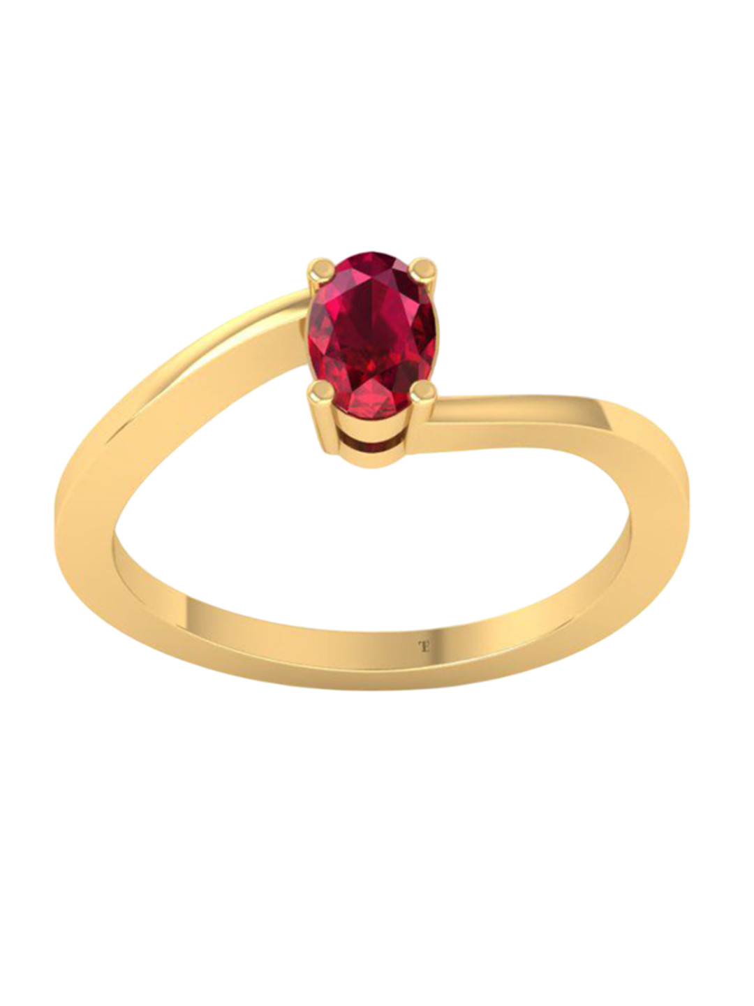 OneTip 925 Sterling Silver 14K Gold-Plated Cubic Zirconia Studded Finger Ring