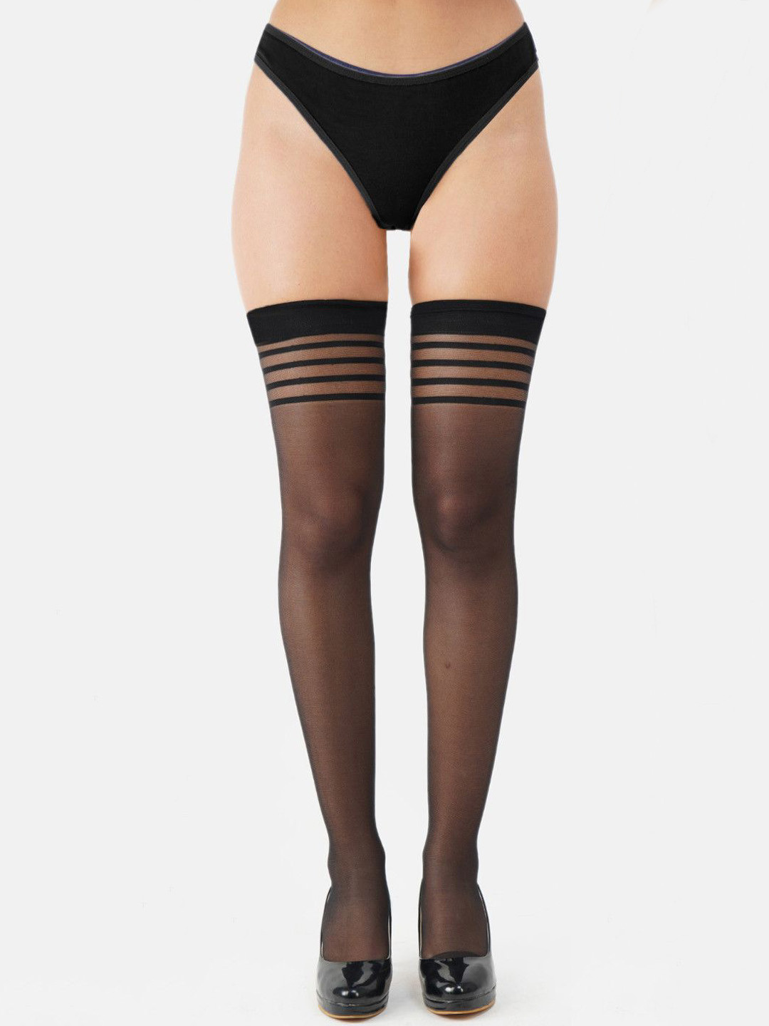 OGIMI- Ohh Give me Pack of 2  Sheer Thigh-High Transparent Stockings
