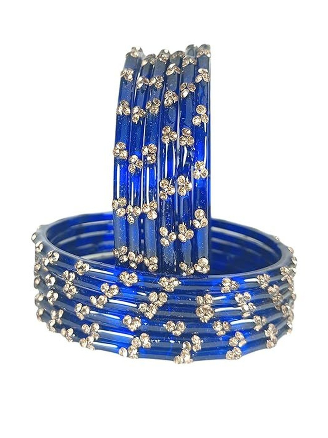 Yaara fashion Set Of 12 Zircon-Studded Bangles
