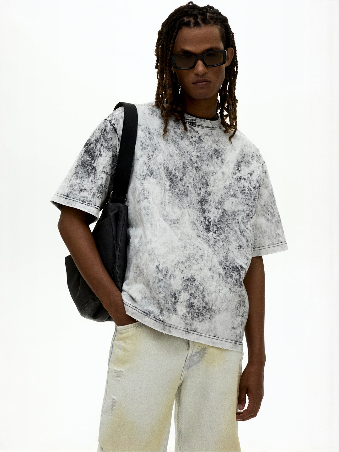 H&M Oversized Fit Cropped T-Shirt