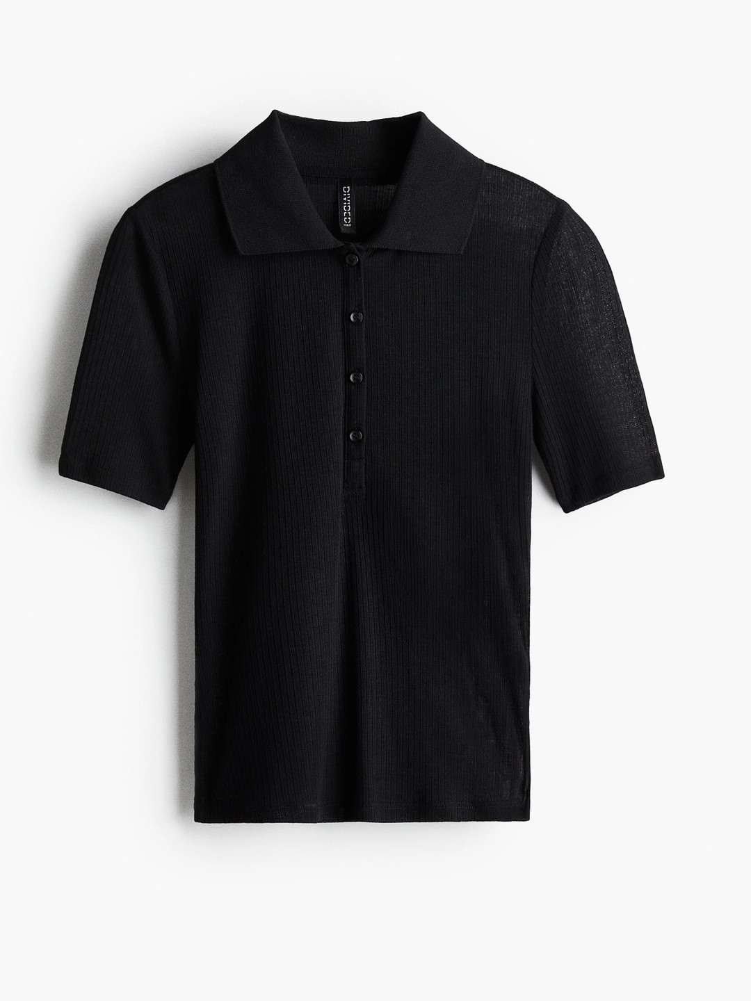 H&M Women Ribbed Polo Shirt