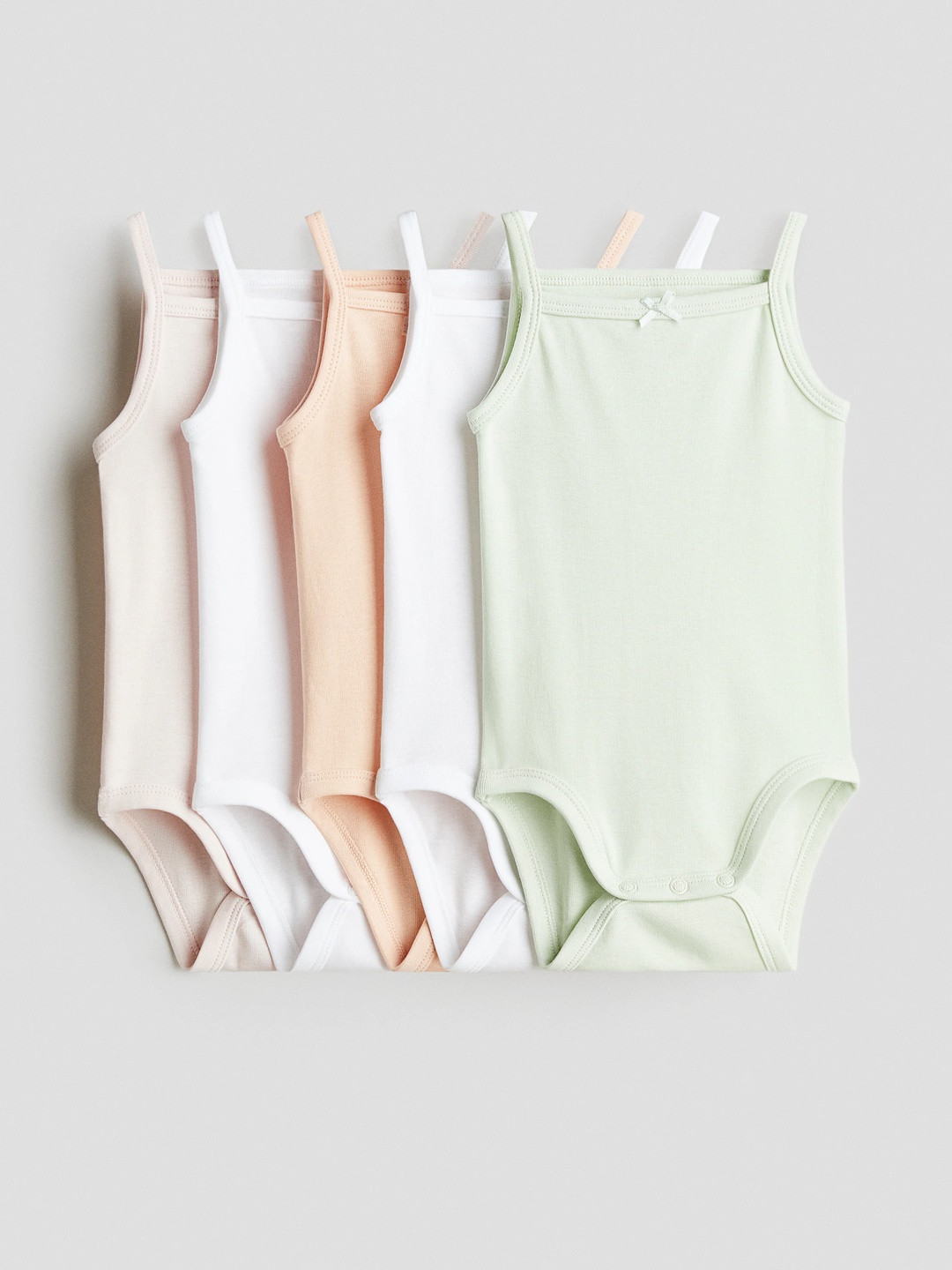 H&M Boy Sholuder Straps 5-Pack Cotton Bodysuits