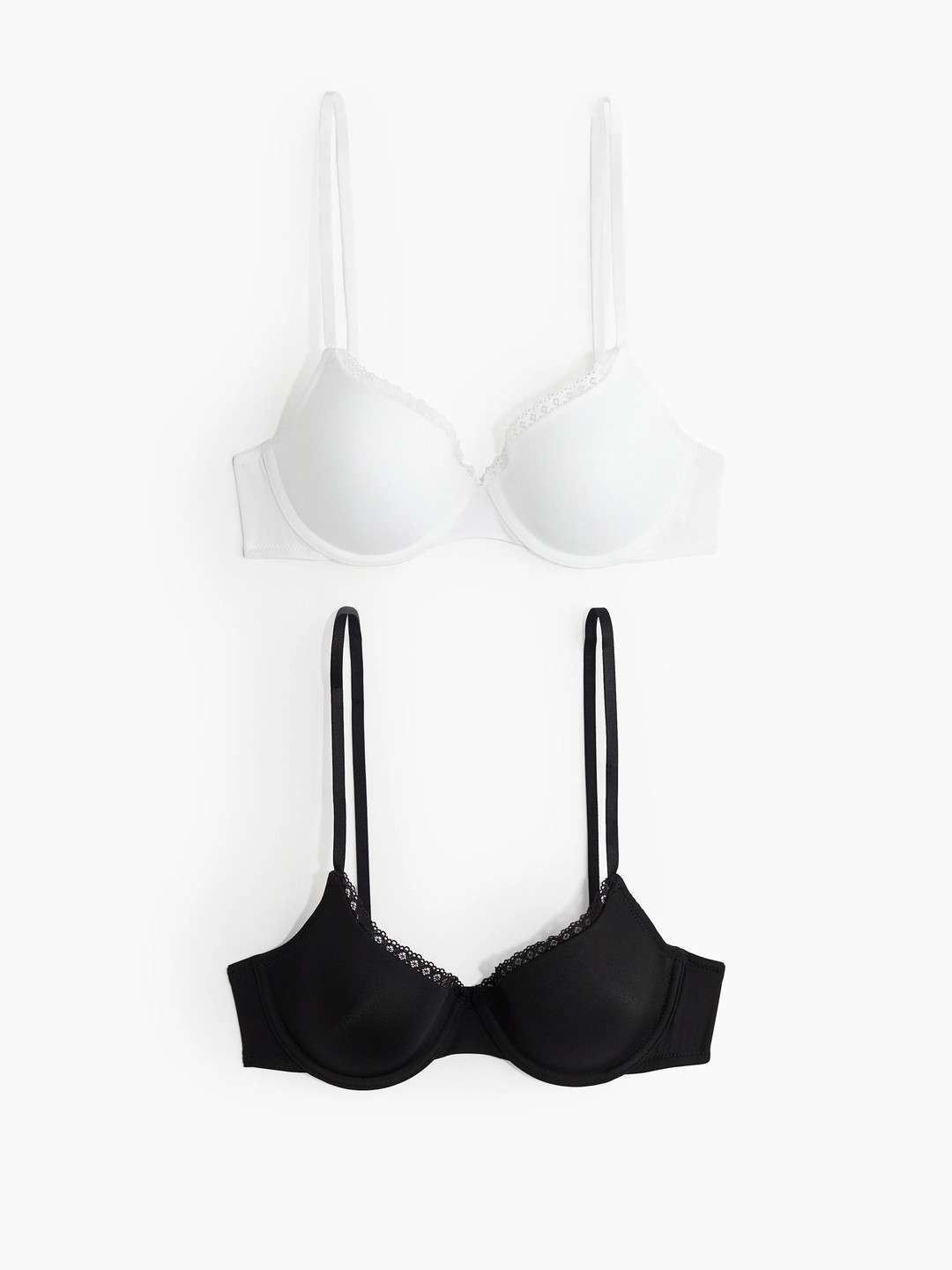 H&M Pack Of 2 Padded Underwired Microfiber Bras