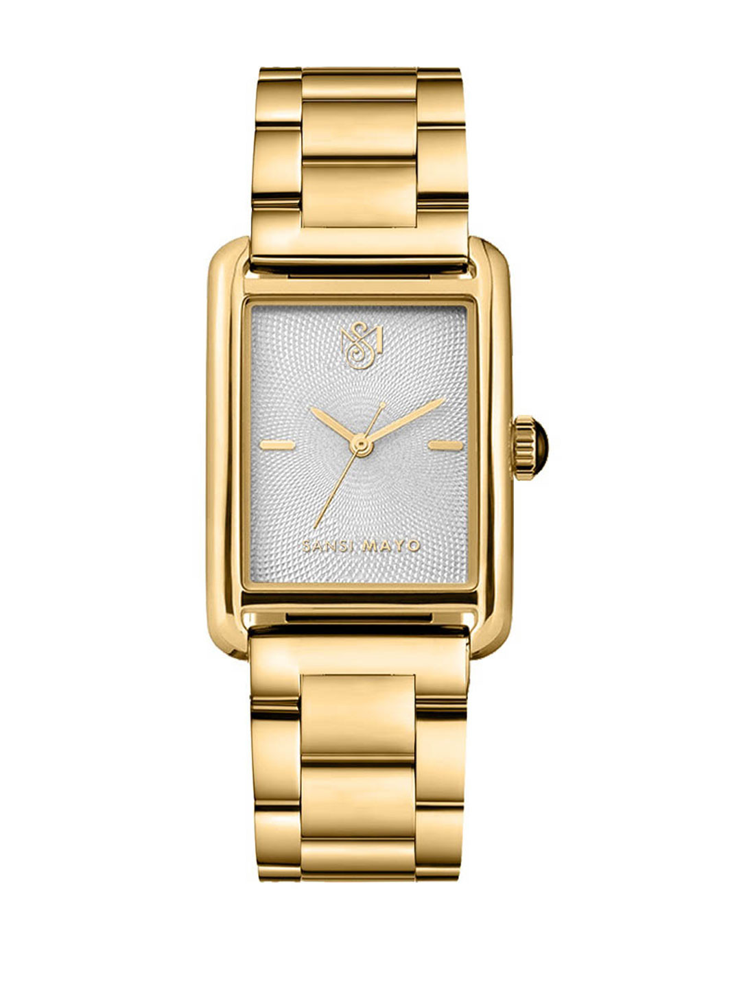 SANSIMAYO Unisex Dial & Stainless Steel Bracelet Style Straps Analogue Watch