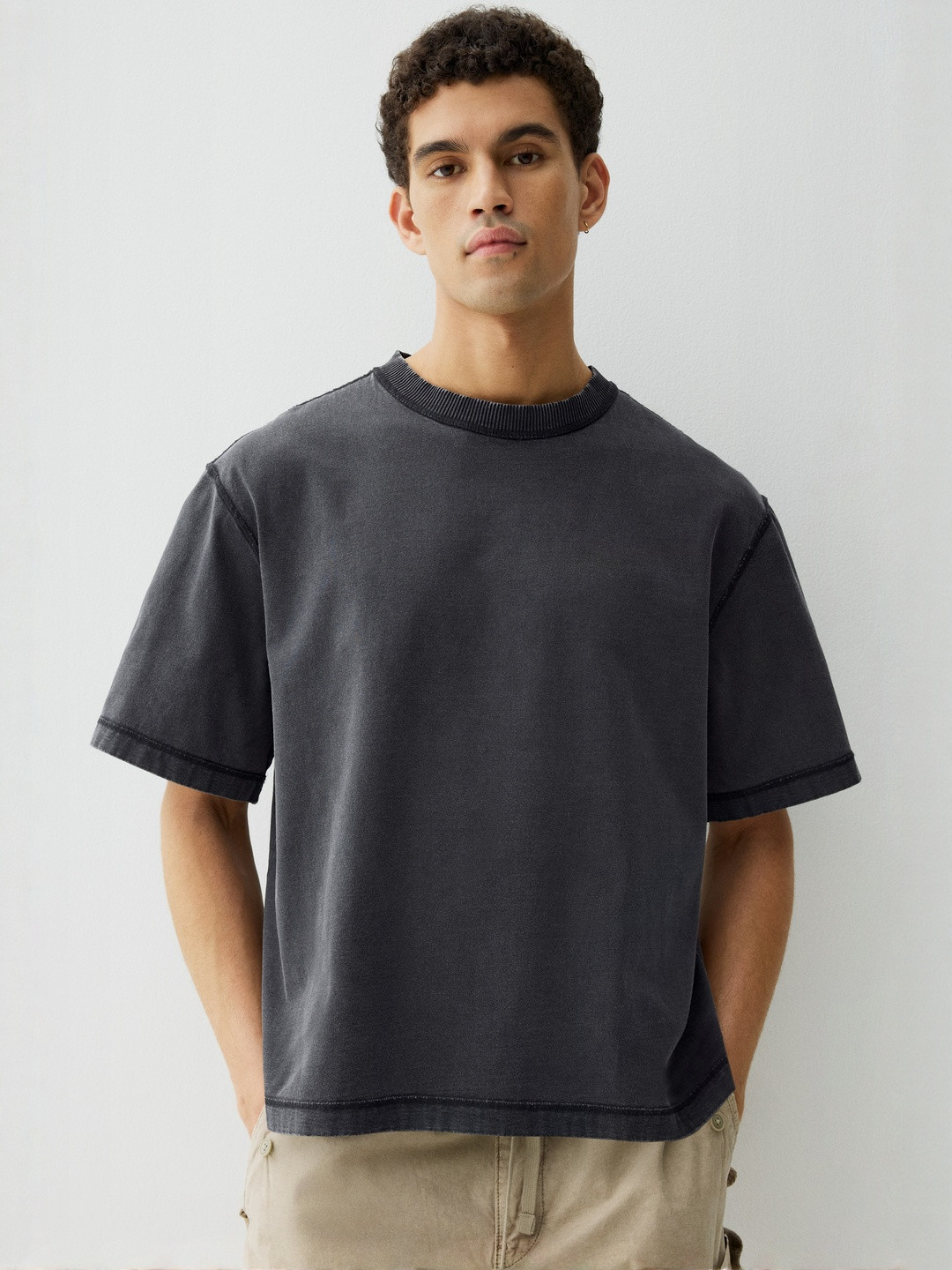 H&M Boxy Fit Washed T-Shirt