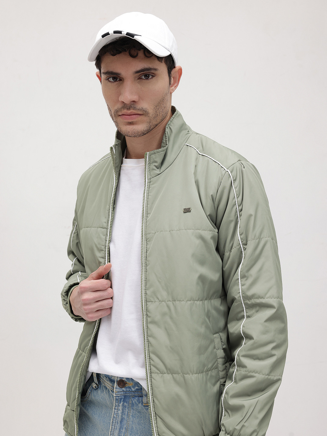 The Roadster Life Co. Contrast Piping Bomber Jacket