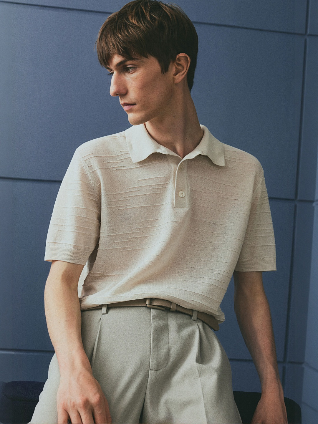 H&M Regular Fit Fine-Knit Polo Shirt