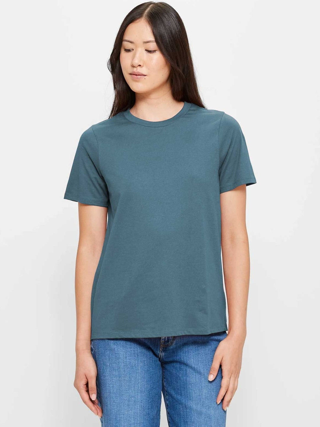 PRONK Short Sleeve Round Neck Cotton T-Shirt