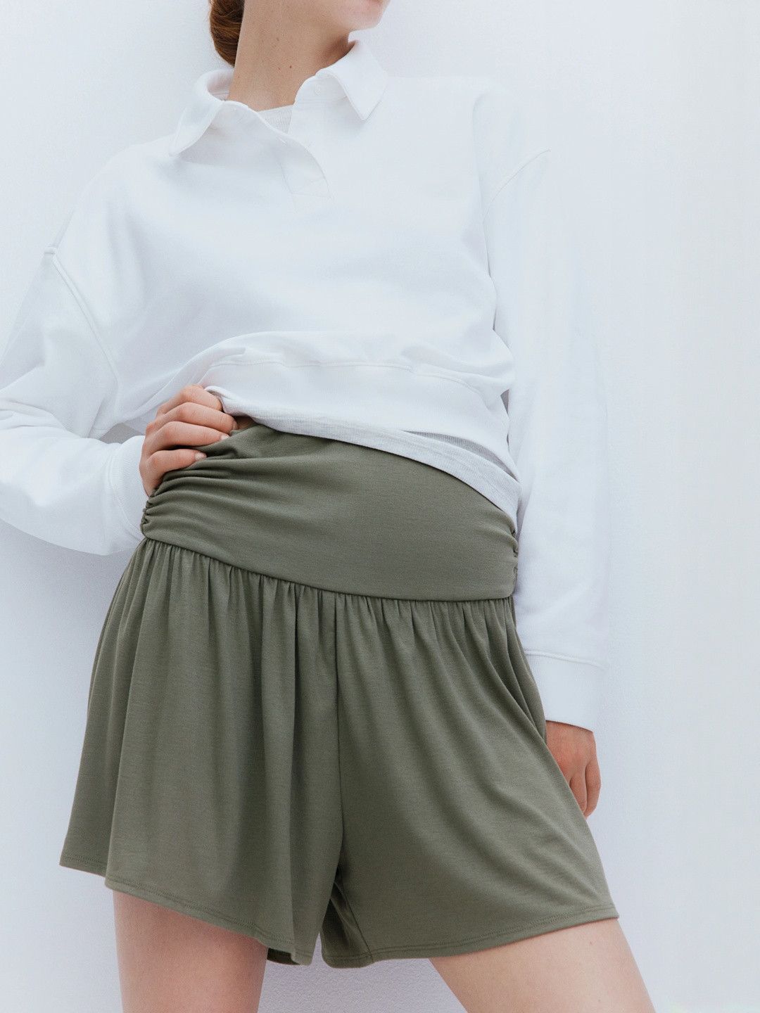 H&M Gathered Viscose Shorts