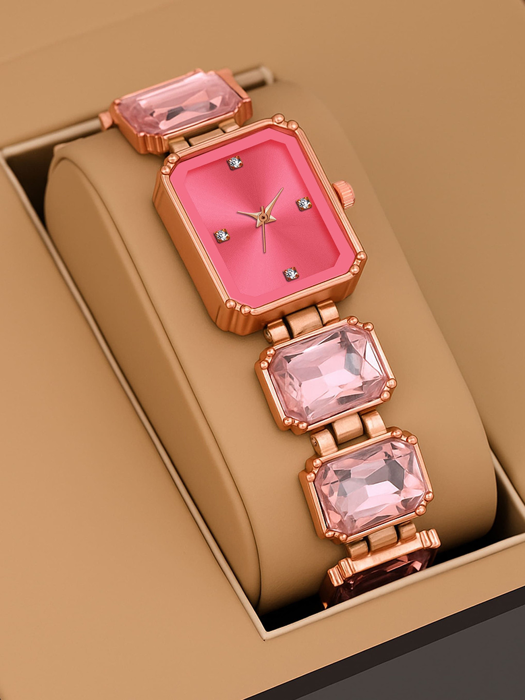 SWADESI STUFF Women Straps Analogue Watch CVD ROSEGOLD