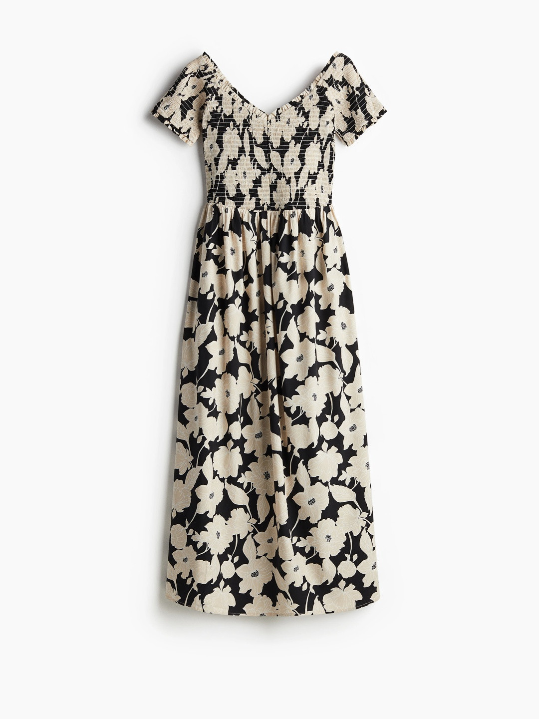 H&M Smocked Off-The-Shoulder Dress