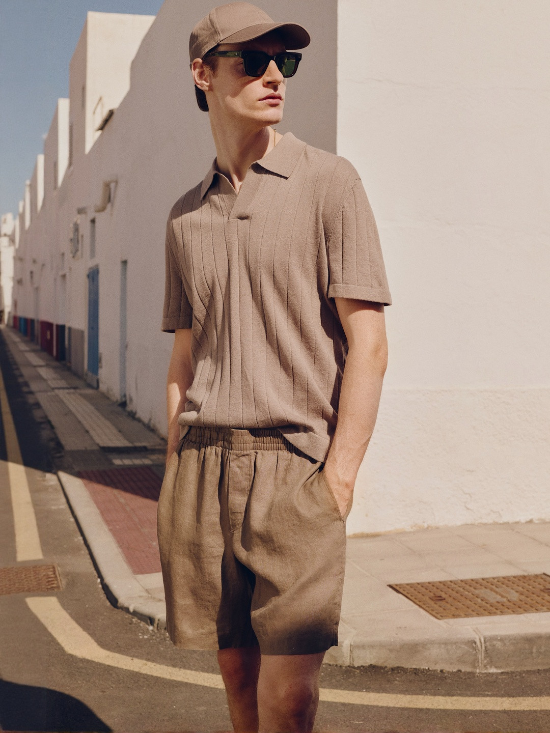 H&M Regular Fit Linen-Blend Polo Shirt