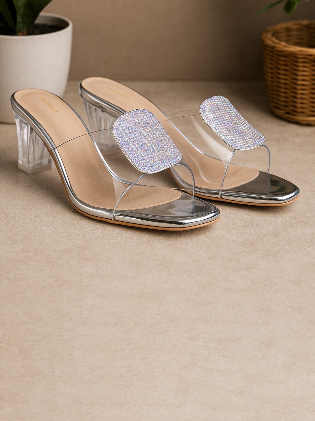 BLINDER Women Open Back Block Sandals