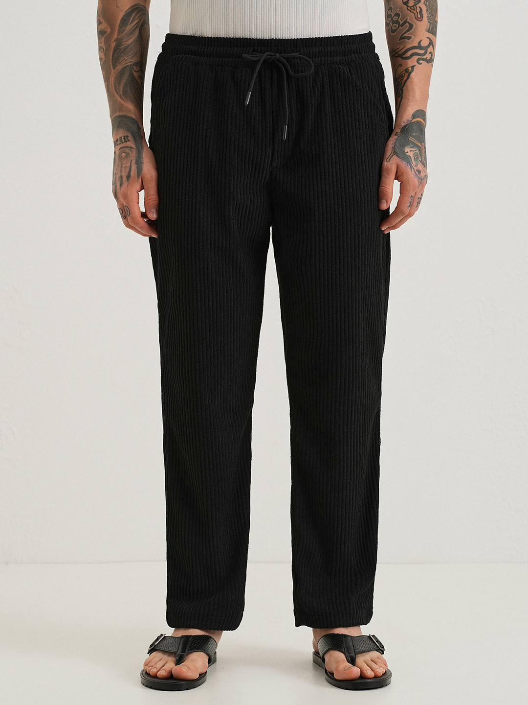 Banana Club Men Classic Corduroy Pleated Trousers