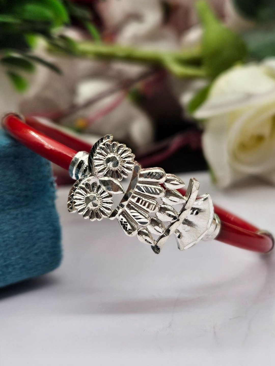PARASMONI Women Silver Owl Pola Bangles